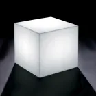 Lyst udendørs sofabord i hvid polyethylen Made in Italy - Derti Viadurini