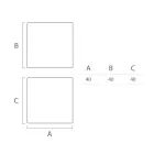 Lyst udendørs sofabord i hvid polyethylen Made in Italy - Derti Viadurini