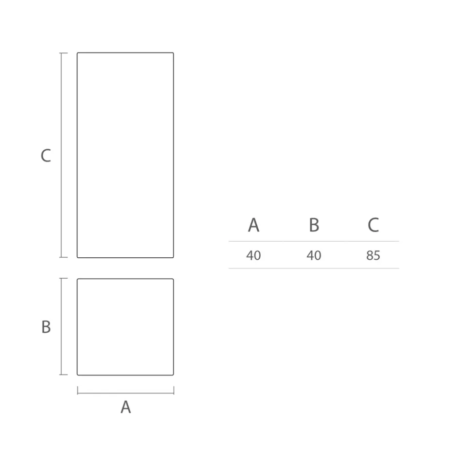 Lyst udendørs sofabord i hvid polyethylen Made in Italy - Derti Viadurini