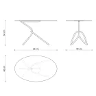 Fint udendørs sofabord i malet metal Fremstillet i Italien - Lübeck Viadurini