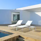 Firkantet udendørs sofabord i malet aluminium, Homemotion 2 stk - Marius Viadurini