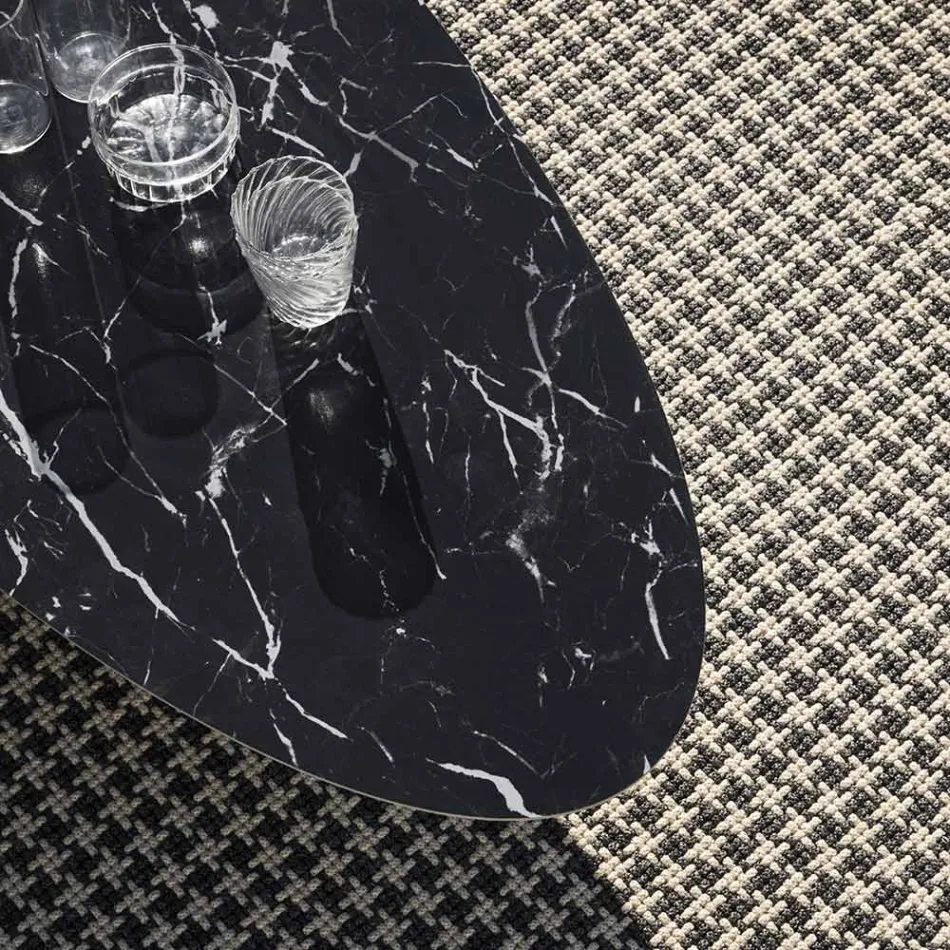 Udendørs sofabord stålkonstruktion lavet i Italien - Begynd med Myyour Viadurini