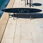 Udendørs sofabord stålkonstruktion lavet i Italien - Begynd med Myyour Viadurini