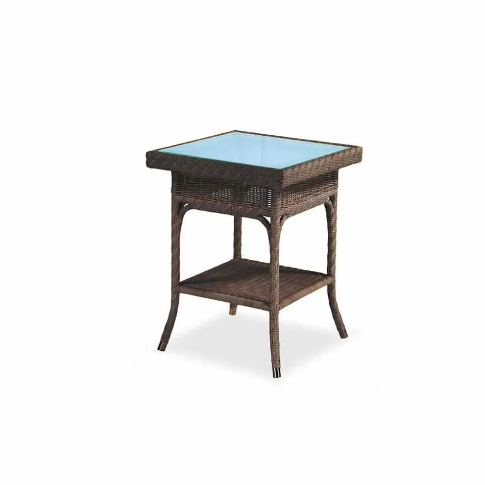 Coffee Garden 56x56 cm håndvævede polyethylen Chad Viadurini