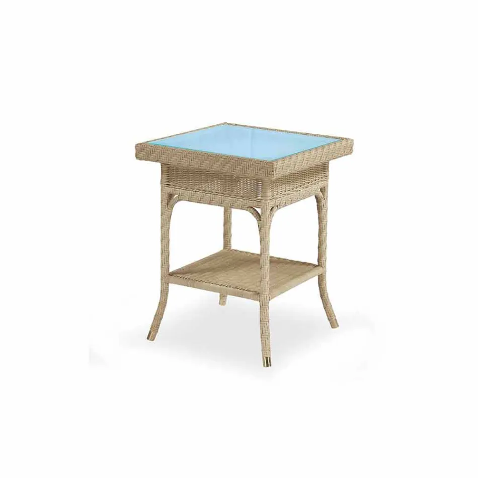 Coffee Garden 56x56 cm håndvævede polyethylen Chad Viadurini