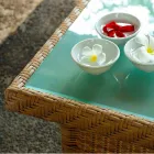 Coffee Garden 56x56 cm håndvævede polyethylen Chad Viadurini