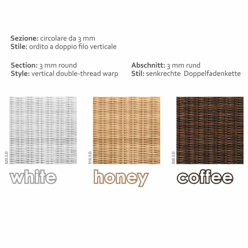 Coffee Garden 56x56 cm håndvævede polyethylen Chad Viadurini