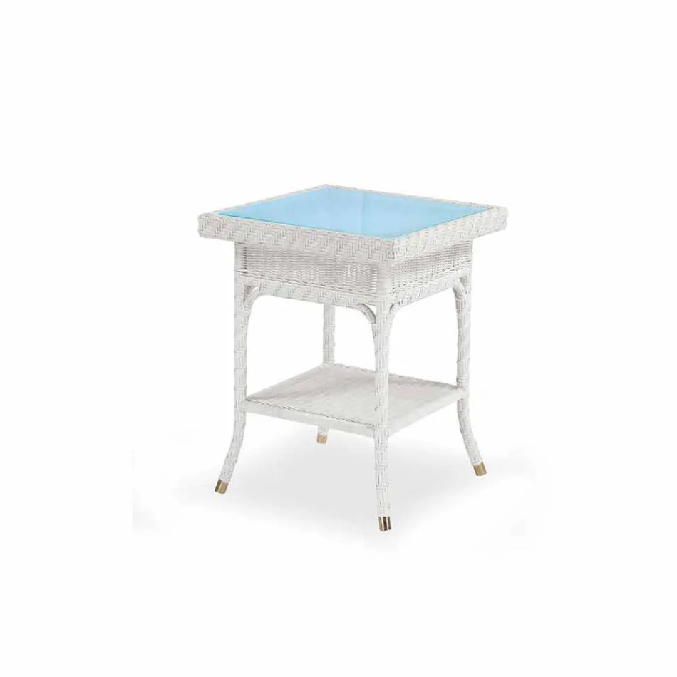 Coffee Garden 56x56 cm håndvævede polyethylen Chad Viadurini