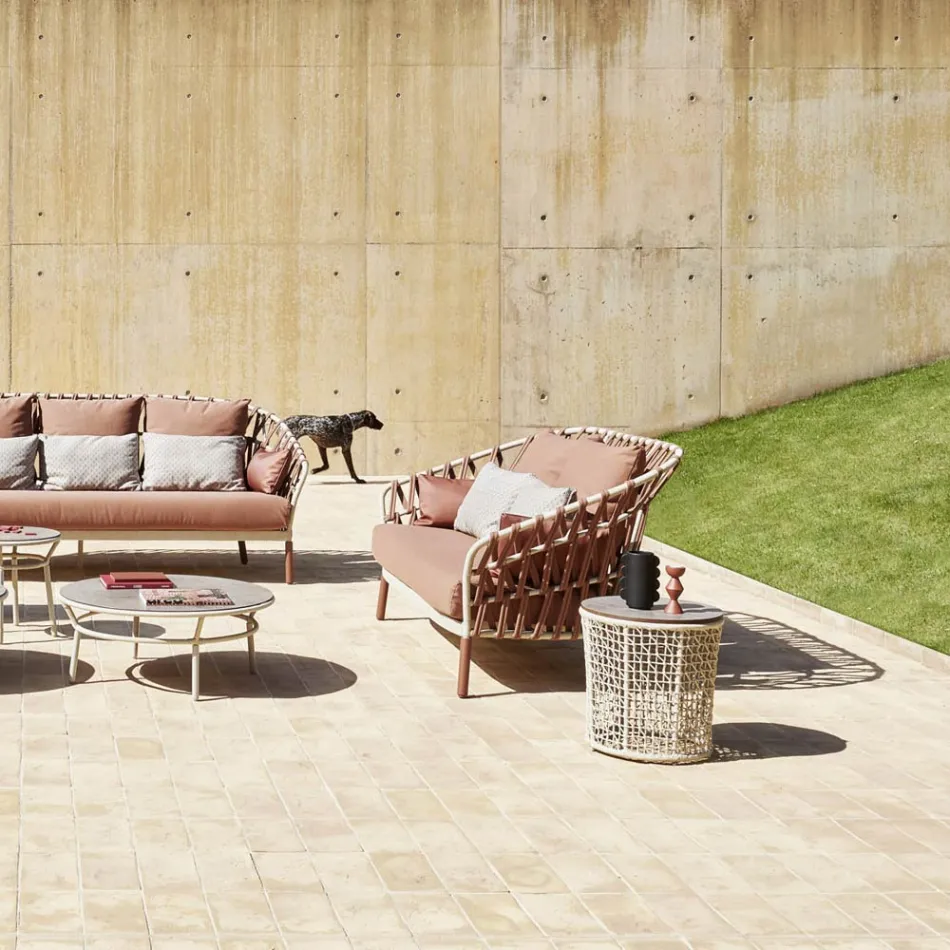 Havesofabordsfod i aluminium Made in Italy - Emma by Varaschin Viadurini