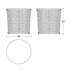 Havesofabordsfod i aluminium Made in Italy - Emma by Varaschin Viadurini