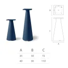 Havesofabordssokkel i polyethylen og HPL-top lavet i Italien - Lucy Viadurini