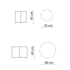 Have sofabord i galvaniseret stål i forskellige størrelser lavet i Italien - Brienne Viadurini