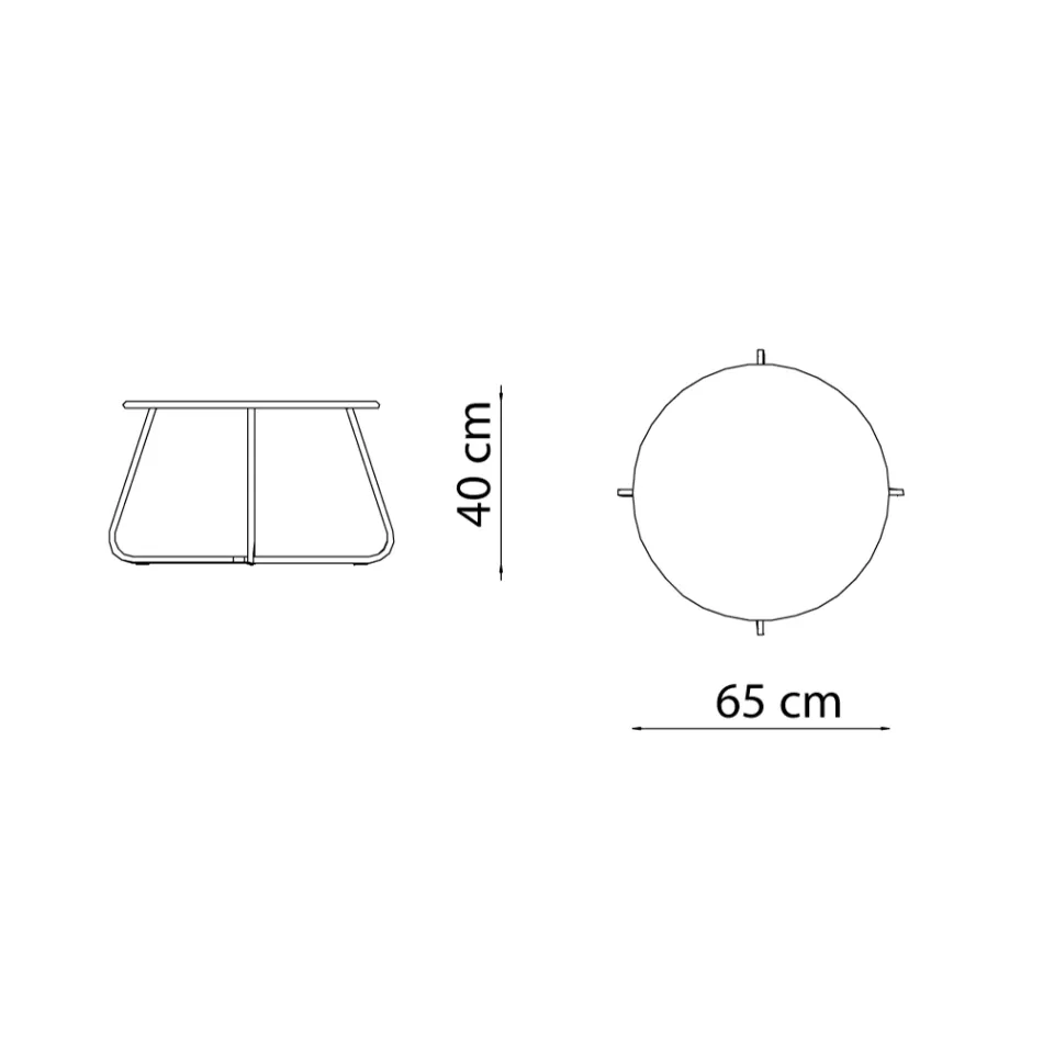 Have sofabord i galvaniseret stål Fremstillet i Italien - Brienne Viadurini