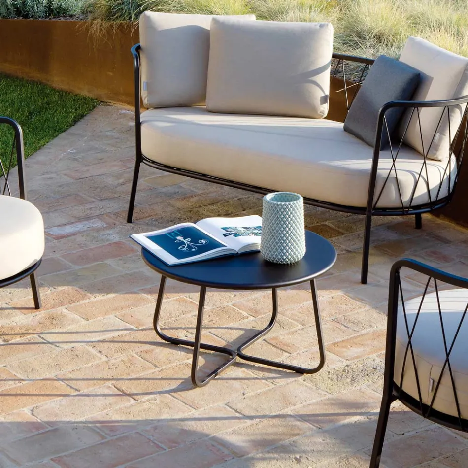 Have sofabord i galvaniseret stål Fremstillet i Italien - Brienne Viadurini