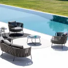 Have sofabord i galvaniseret stål Fremstillet i Italien - Brienne Viadurini