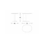 Havesofabord i aluminium lavet i Italien - Plinto af Varaschin Viadurini