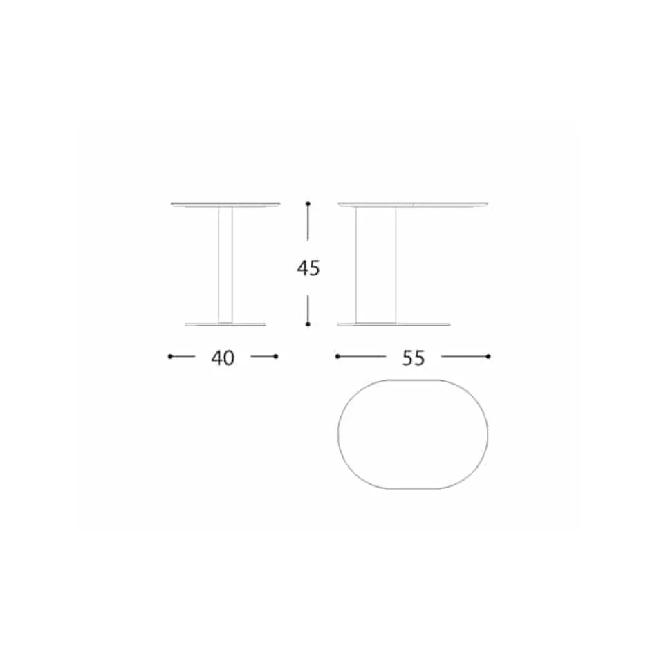 Havesofabord i aluminium lavet i Italien - Plinto af Varaschin Viadurini