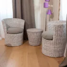 Have sofabord i naturfiber fra Kubù - Yokai Viadurini