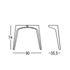Have sofabord i HPL og polyethylen Fremstillet i Italien - Rizia Viadurini
