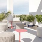 Moderne design farvet metal sofabord i metal i 3 størrelser - Cettina Viadurini