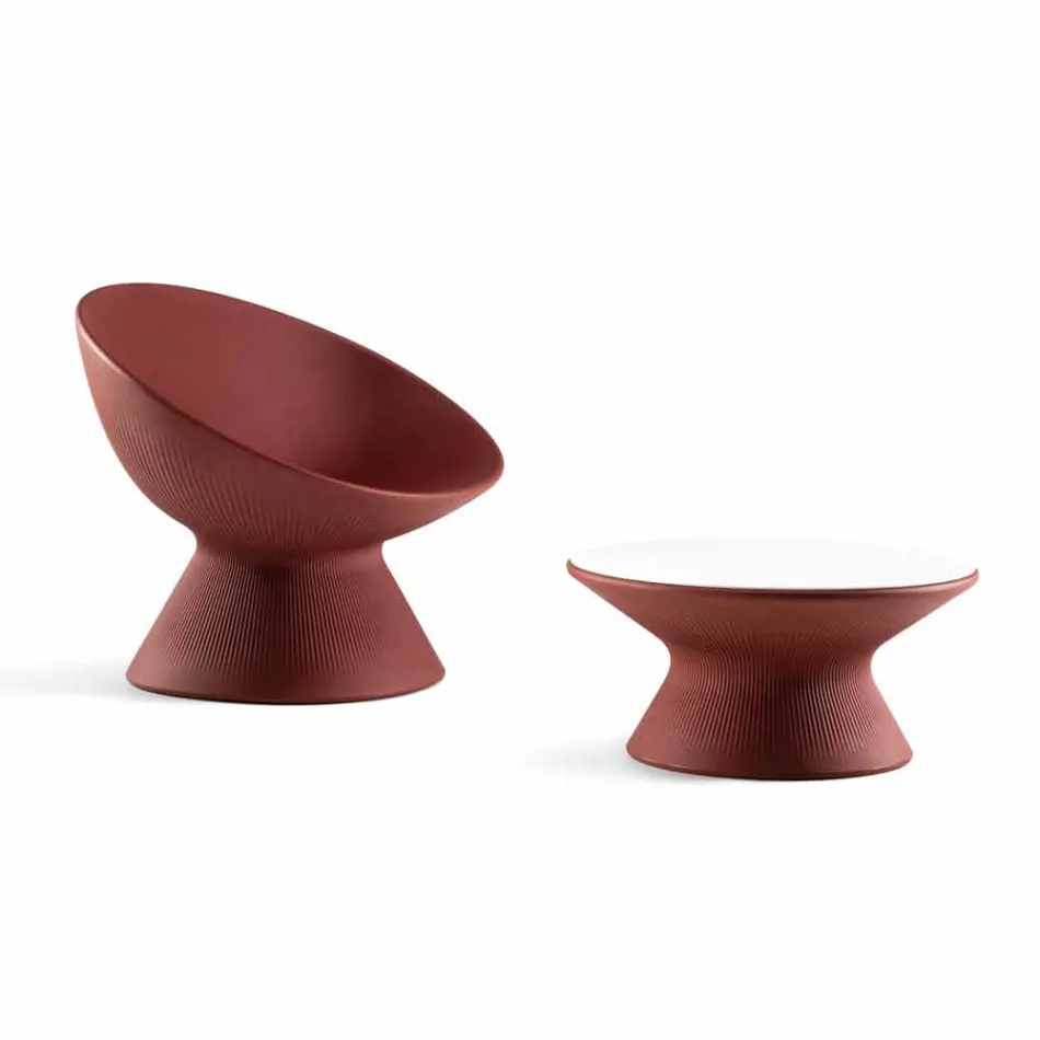 Have sofabord i polyethylen med HPL top fremstillet i Italien - Desmond Viadurini