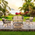 Have sofabord i håndvævet naturrattan - Catelyn Viadurini