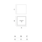 Lyst havesofabord i hvid polyethylen Made in Italy - Derti Viadurini