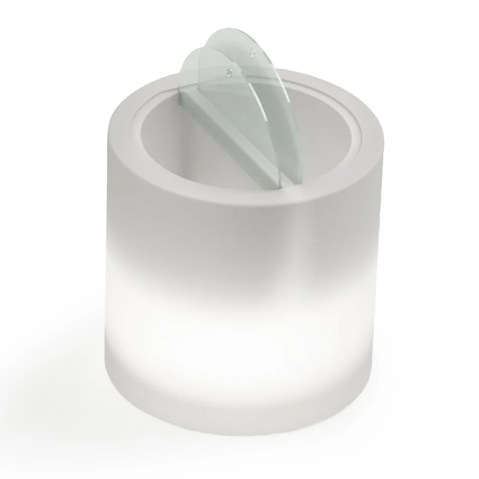 Bright Garden sofabord i hvid polyethylen Made in Italy - Trek Viadurini