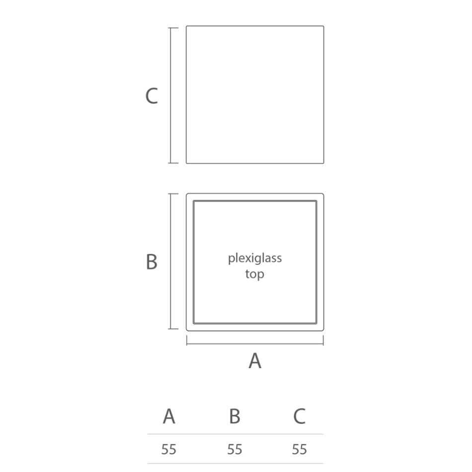 Square Garden sofabord i farvet polyethylen Fremstillet i Italien - Noemi Viadurini