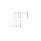 Rundt havesofabord i malet aluminium - Bahia fra Varaschin Viadurini