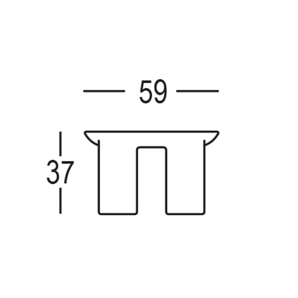 Rundt have -sofabord i HPL og polyethylen fremstillet i Italien - Freccia Viadurini
