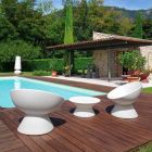 Runde haven sofabord i farvet polyethylen fremstillet i Italien - Desmond Viadurini