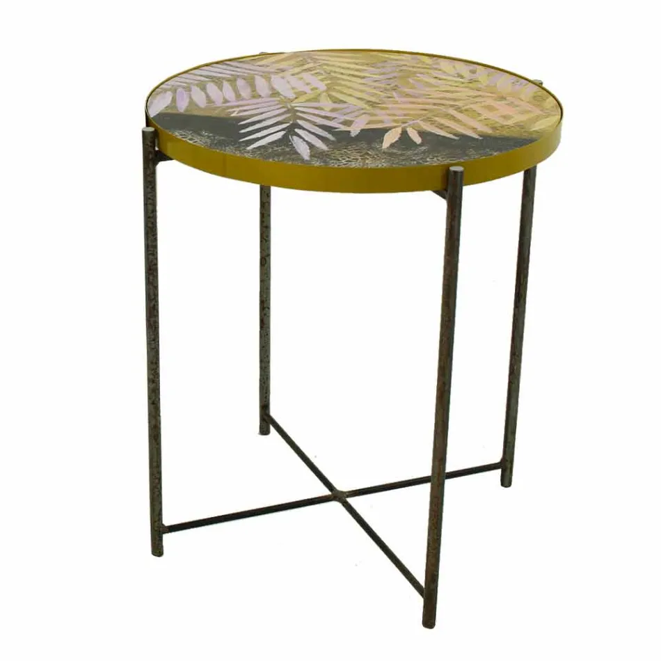 Indendørs eller udendørs sofabord med metalstruktur fremstillet i Italien - Carim Viadurini