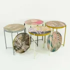 Indendørs eller udendørs sofabord med metalstruktur fremstillet i Italien - Carim Viadurini