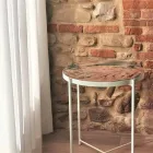 Indendørs eller udendørs sofabord med metalstruktur fremstillet i Italien - Carim Viadurini