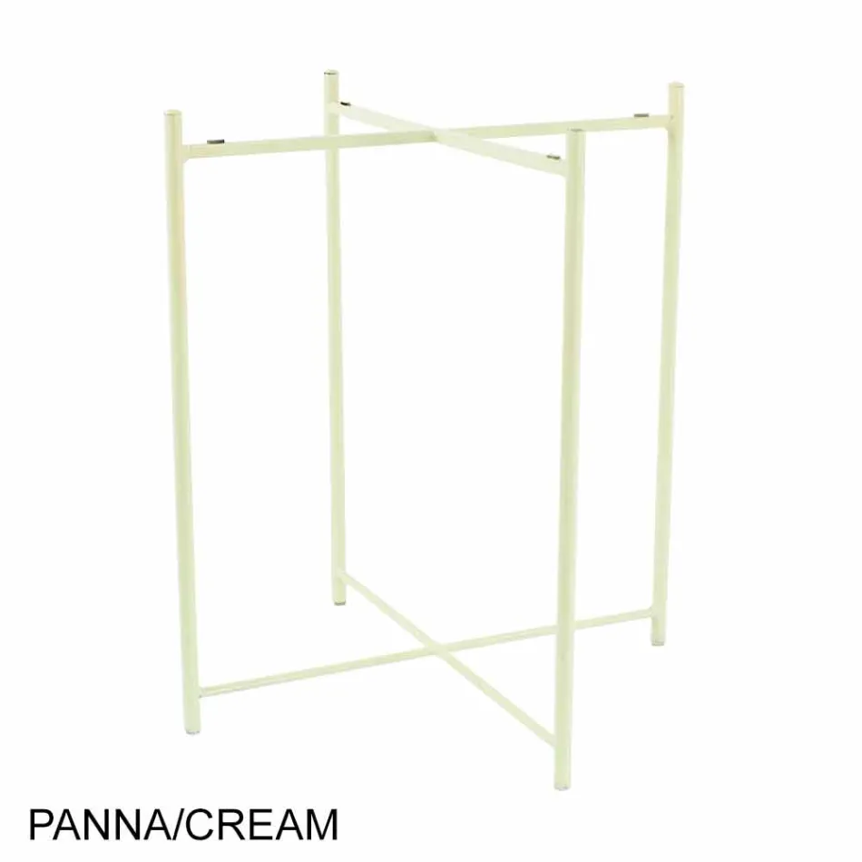 Indendørs eller udendørs sofabord med metalstruktur fremstillet i Italien - Carim Viadurini