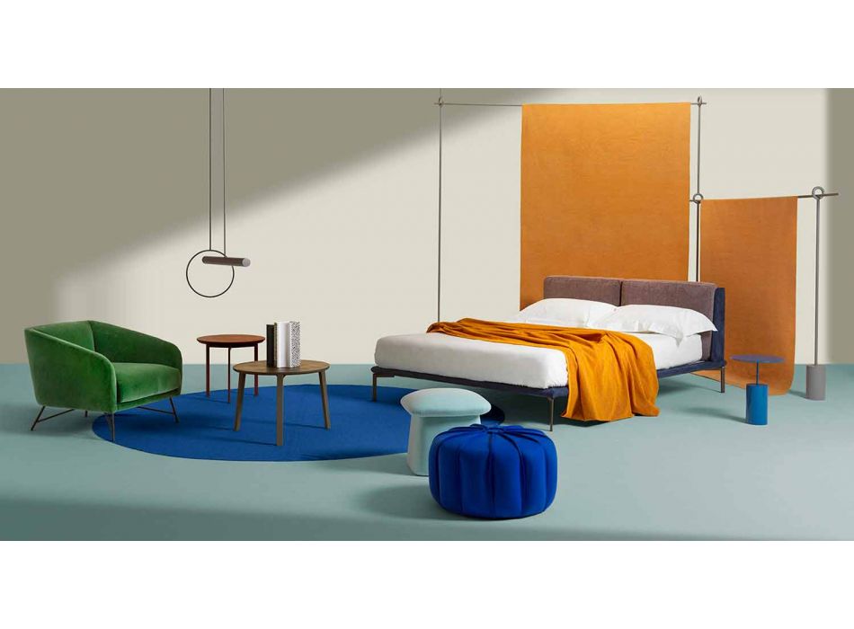 3 ben sofabord i stål og farvet træplade - smuk