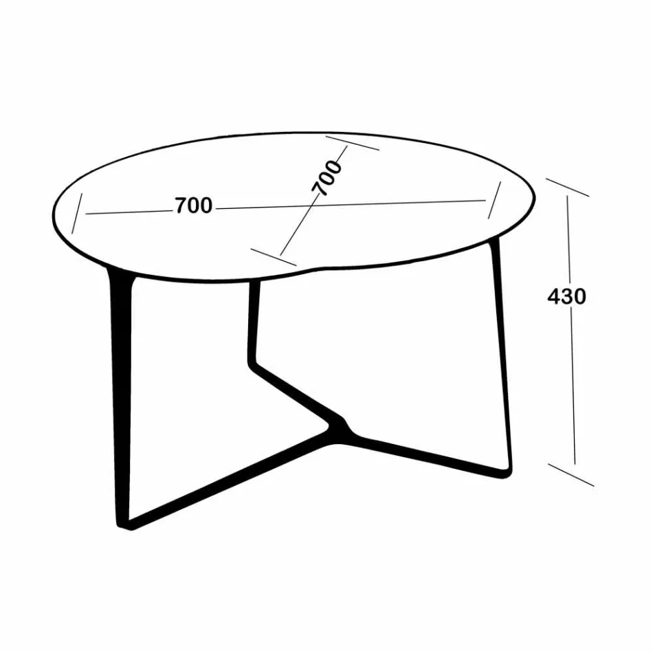 Håndværker Sofabord i glas og stål Fremstillet i Italien - Alicante Viadurini