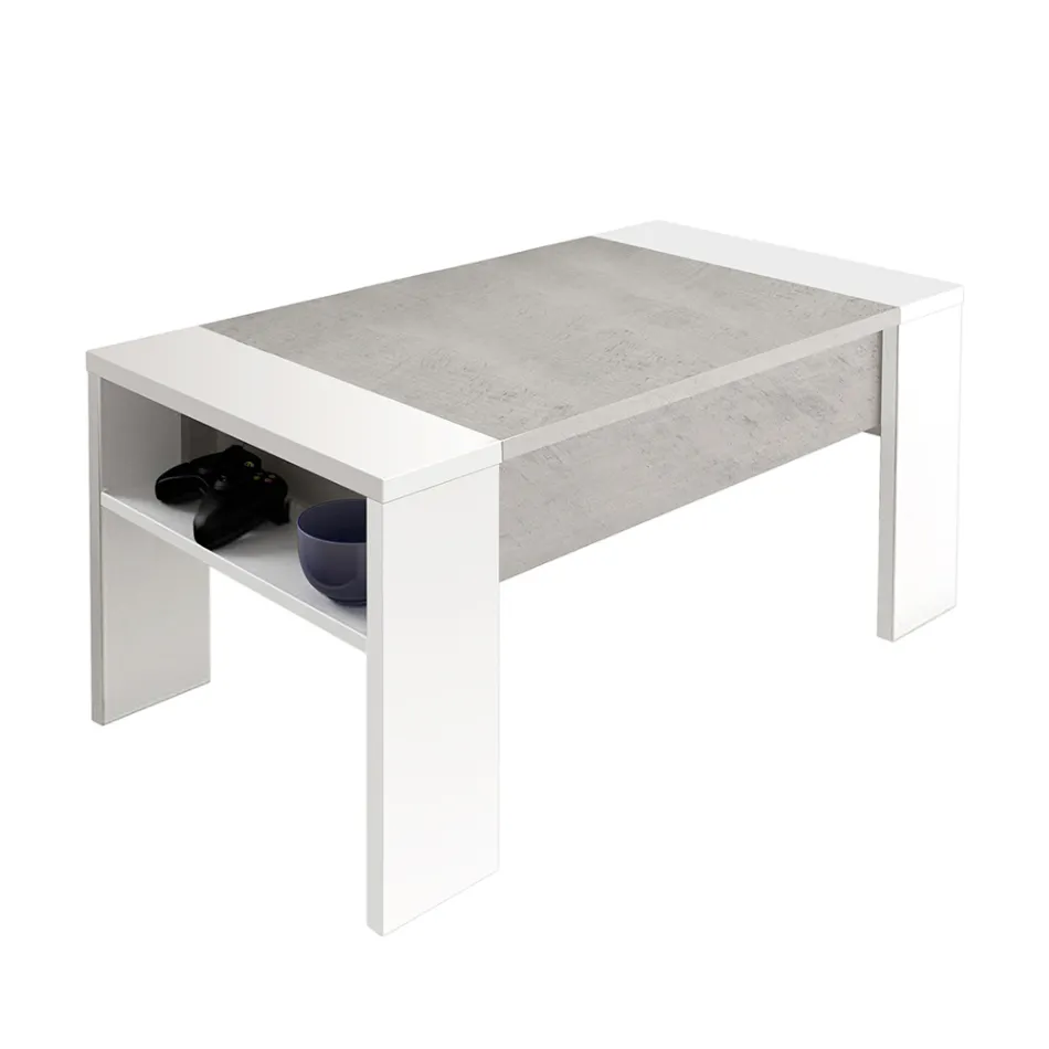 Sofabord med økologisk træbeholder - Cripto Viadurini