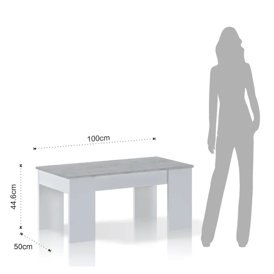 Sofabord med træbeholder - Scandio Viadurini