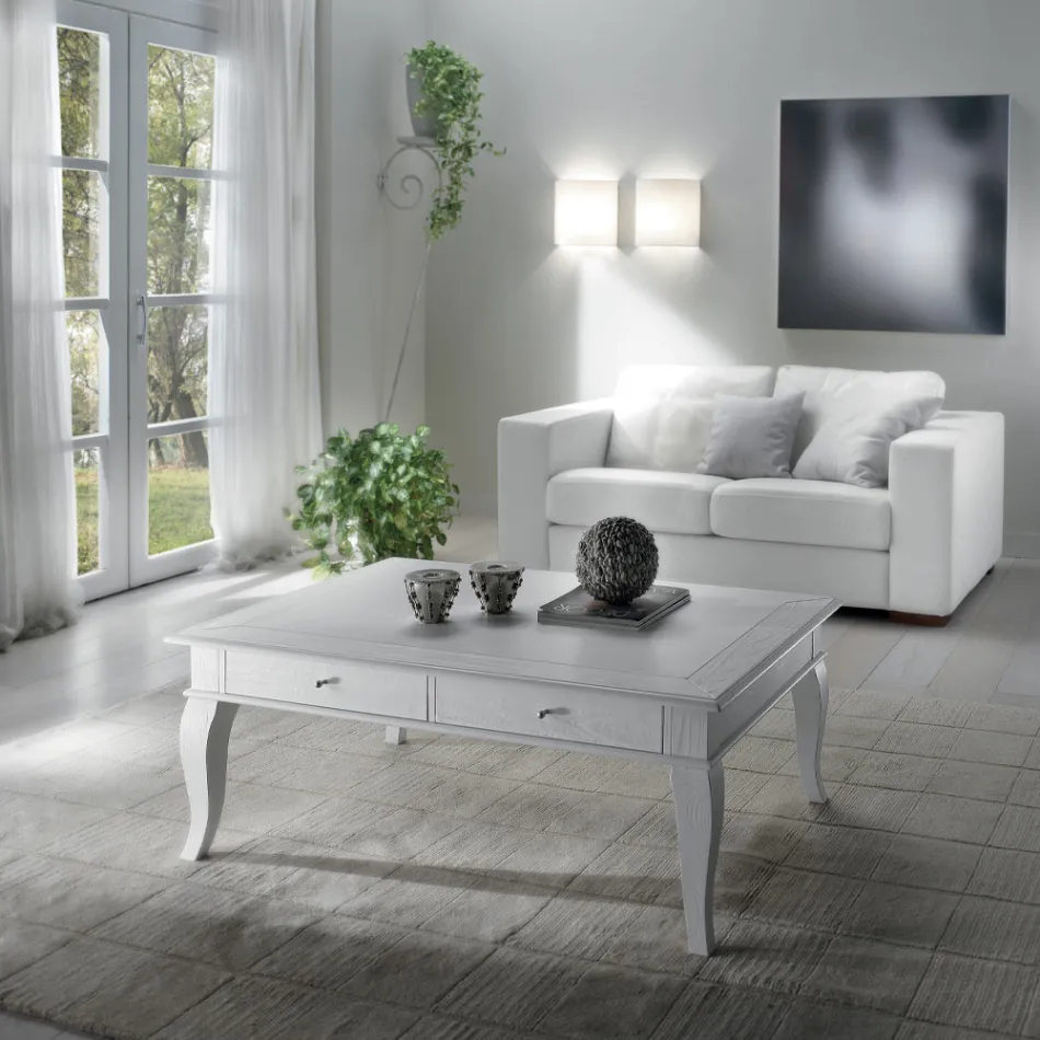 Sofabord med solide dele i Ay - ous og Linden Made in Italy - Era Viadurini