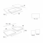 Sofabord med roterende toppe i HPL Made in Italy, Precious - Paris Viadurini