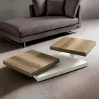 Sofabord med roterende toppe i HPL Made in Italy, Precious - Paris Viadurini