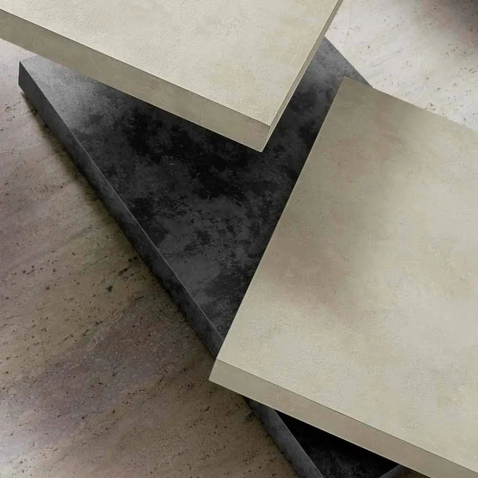 Sofabord med roterende toppe i HPL Made in Italy, Precious - Paris Viadurini