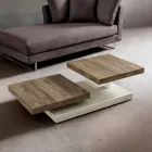 Sofabord med roterende toppe i HPL Made in Italy, Precious - Paris Viadurini