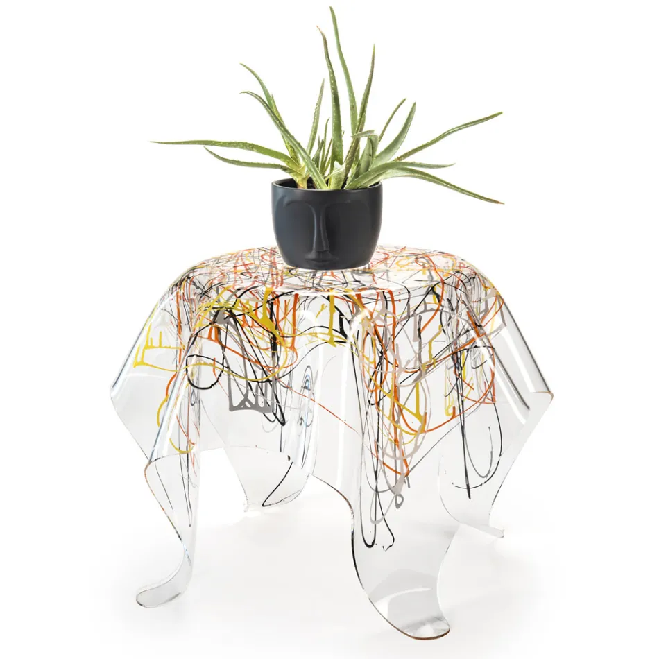 Sofabord med plexiglasplade og bund Lavet i Italien - Brento Viadurini