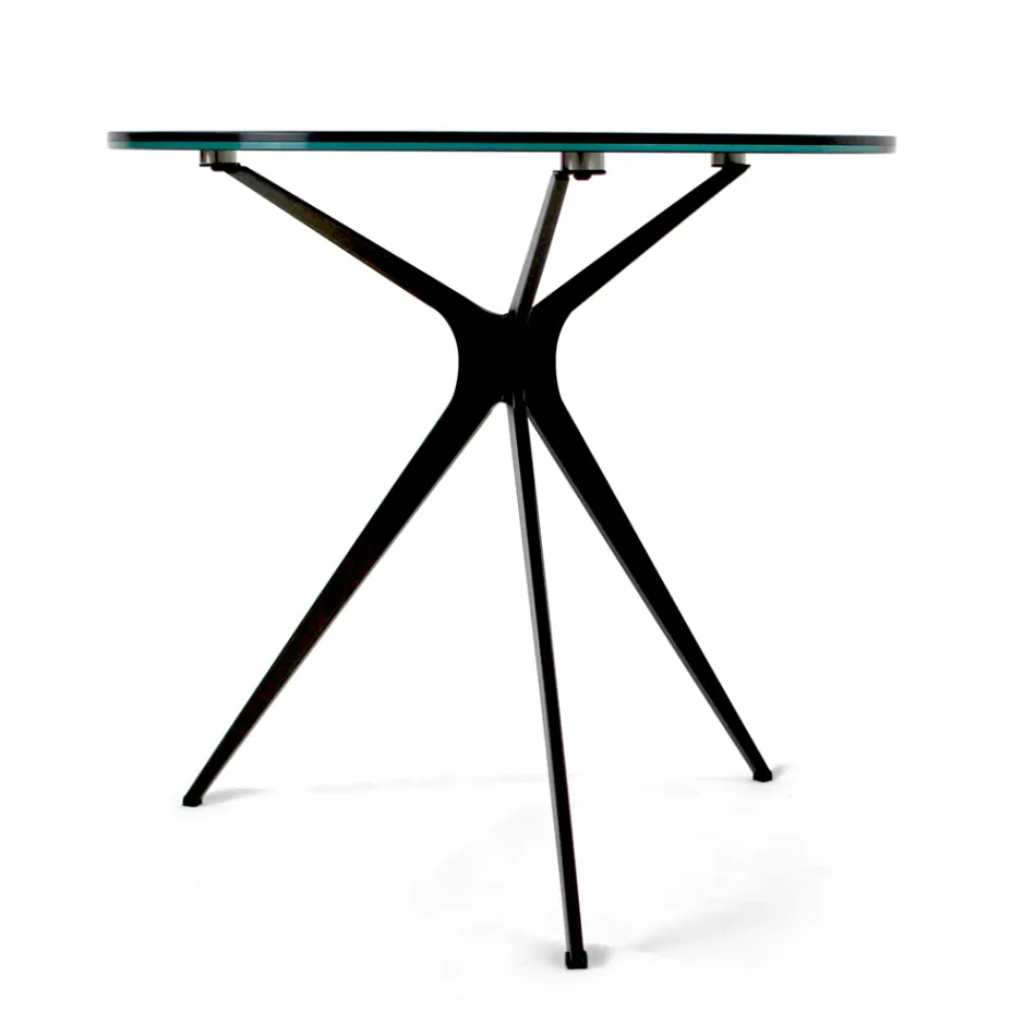 Sofabord med rund porcelænstentøjsplade lavet i Italien - Siste Viadurini