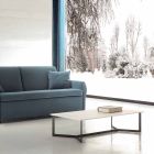 Sofabord med Hpl Top hvid marmoreffekt fremstillet i Italien - Indio Viadurini