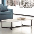 Sofabord med Hpl Top hvid marmoreffekt fremstillet i Italien - Indio