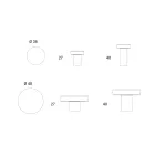 Sofabord med glasplade og metalbund Lavet i Italien - Batulla Viadurini